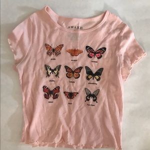 awake brand butterfly shirt